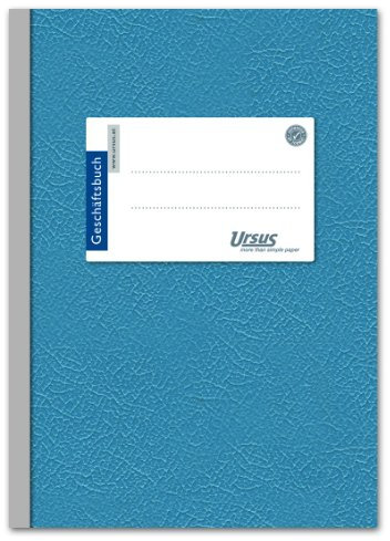 Ursus 608401010 Geschäftsbuch A6, liniert, 70 g/qm, 8 mm, 96 Blatt