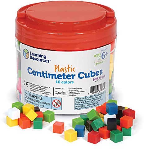 Learning Resources Centimeter Cubes - Ages 6+ Counting and Sorting Toys for Kids, Math Manipulatives, Fine Motor Skills