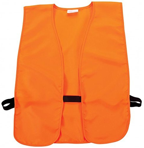 Allen Company Blaze Orange Hunting Vest (Adult, XL or Child) Quiet Polyester, No Zippers - Adjustable Hook and Loop Closure - Fits Over Jacket (26-60) - High Visibility Vest - Hunting Accessories