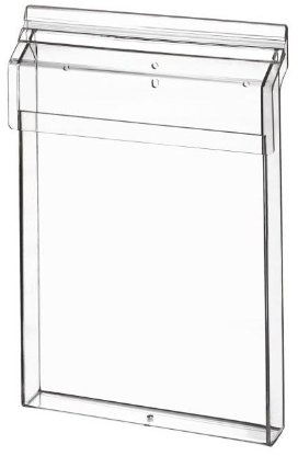 Indisplay Flyerhalter, Prospektbox DIN A4 Outdoor aus Acrylglas