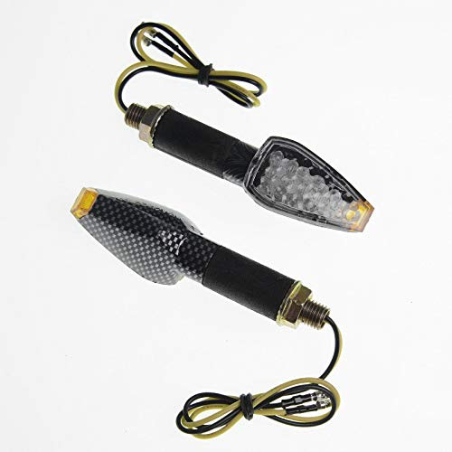 Coppia Frecce Moto Led Indicatori Direzione Sport Universali Naked Carbonio
