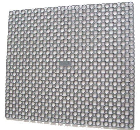 Whitefurze Grey Square Sink Mat Drainer 35 x 39 Centimeter