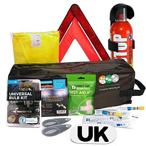 Family Motoring & Leisure Full UK France Travel Kit Stay Legal Hi Vis Triangle Breathalyser French H7