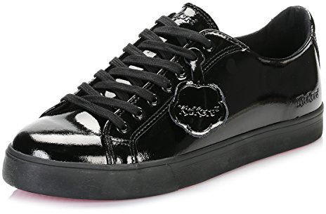 Kickers Women's Tovni Lacer Low-Top Trainer, Casual Shoe, Black, 8 UK