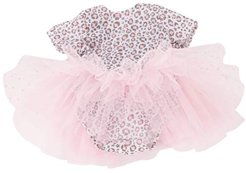 Götz 3403138 Ballettanzug Schmusekatze für Babypuppen Gr. S 30-33 cm | Puppenkleidung für Puppen, Ballettanzug im Leo-Look mit Tüllröckchen, glitzernd und waschbar, für Kinder ab 3 Jahren