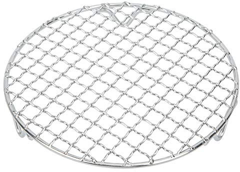 Kochregal Rund, Edelstahl Backbleche, Grillgittermatten für Gasgrill wiederverwendbar, Runddraht-Grillrost zum Dämpfen Backen Kochen, für Instant-Topf, Ofen, Backbrot, Braten (18CM)