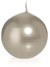 Wiedemann 6X Kugelkerzen lackiert in Cellophan 80mm (Silber)