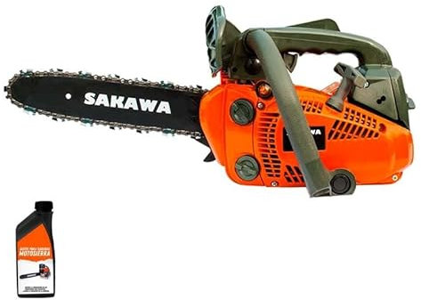 SAKAWA Motosega Scoppio 12 + Olio Lubrificante per Catena