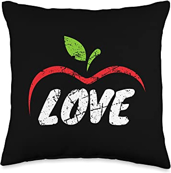 Fruit Themed Apple Picker Loves Apples Funny Apple Lover Throw Pillow