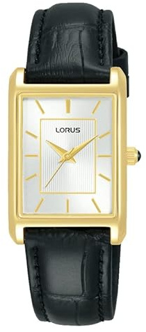 Lorus dam analog kvartsur med läderarmband RG290VX9, Brun Guld, Rem