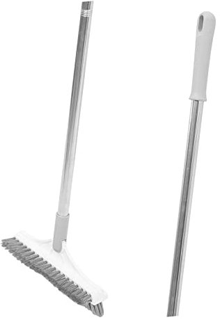 YARNOW Scrub Brush Con Manico Lungo Spazzola Per Pulizia Di Fughe e Pavimenti Per Bagno e Cucina Doppia Faccia Per Angoli e Spazi Stretti Pulizia e Duratura