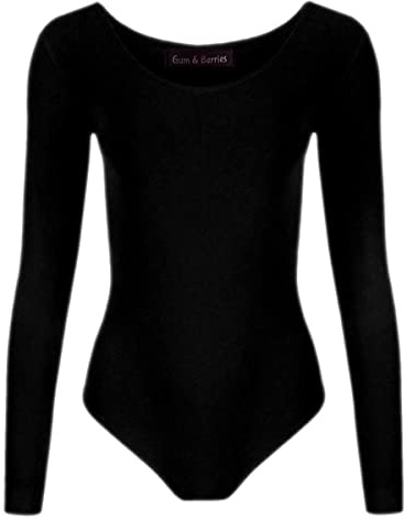Gum & Berries Mädchen-Tanzbody mit langen Ärmeln für Gymnastik, Ballett und Schwimmen