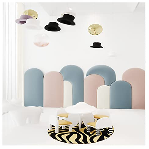 XILYZMO Bett Kopfteil Wandpolster, Gepolstert Kopfteil, 3D Selbstklebend Wand-Kissen, Schalldicht Gepolstert Tapete Für Kinderzimmer (Farbe : Rosa, Größe : 70x150cm)