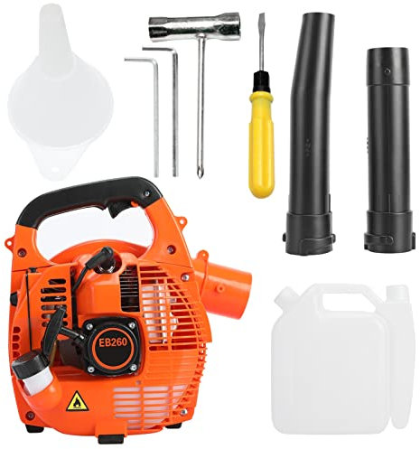 Yirtree Soffiatore a benzina, portatile, leggero, potente motore a 2 tempi, ventilatore palmare da 26 cc, 7500 giri/min, alimentato a benzina, rapida dissipazione del calore, per giardino