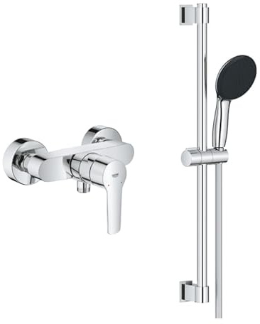 Pack mitigeur douche mécanique GROHE Start 2021 + ensemble de douche 2 jets GROHE Vitalio Start avec barre chromé