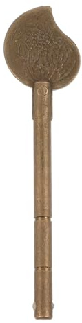 Homoyoyo Clé à Boulon en Laiton Rétro pour Meuble Ancien, Serrure Décorative Facile à Utiliser Forme Feuille, pour Armoire Rustique Classique