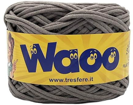 fettuccia Waoo per borse in cotone ecologico a 500g-100m colori e spessori sempre regolari per realizzare le tue borse in tranquillita (tortora - 18t)
