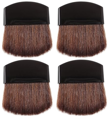 MAGICLULU Mini Make-up Pinsel Set 4 Stück Kleiner Puderpinsel Rougepinsel Für Präzises Auftragen Von Gesichtspuder Rouge Und Highlighter Mit Weichen Borsten Kompaktem Griff