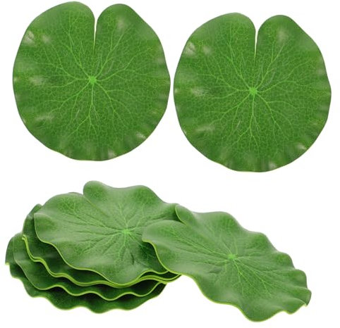 OUNONA 6 STK Aquarium Dekoration Lotusblätter Aquarienpflanze Lotusblatt-dekor Teich Gefälschte Lotusblätter Gefälschtes Lotusblatt Teichdekoration Seerose Falsches Blatt