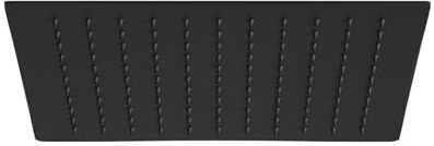 JOHO Pommeau de douche à effet pluie, 25cm Tête de Douche en acier inoxydable avec buses anti-calcaire, carré 25 x 25 cm, noir