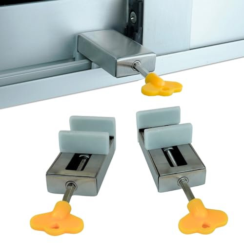 RG-M1® Pack 2PCS Cierre Ventana Corredera | Cerradura de Seguridad Infantil y Refuerzo para Ventanas y Puertas Correderas | Diseño Resistente y Fácil Instalación