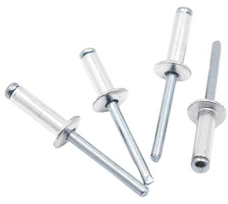 LIUCH M2.4 M3.2 M4 M5 M6 Aluminium Pilzkopf Bruchdorn Blindnieten Nagel Pop Niet for Möbel Auto Flugzeug GB12618(M6 10pcs,20mm)