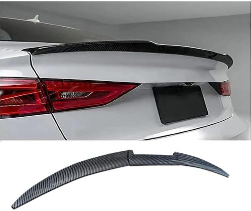 XIUDAM Auto Heckspoiler Spoilerlippe für BMW Serie 1 Series 1er E82 E88, Auto Hinten Stamm Flügel Lip Spoiler Lippe Kofferraum Dachspoiler Heckflügel Zubehör,B/Carbon-Fiber-Black