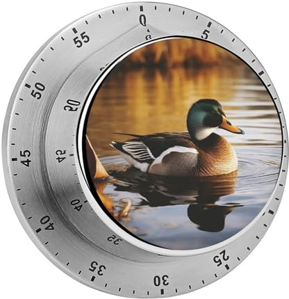 Duck by The Lake Digital Timer, Kitchen Timers Digital Timer for Cooking Egg Timer Classroom Timer for Teacher Magnetic Countdown Timer for Exercise Study Oven