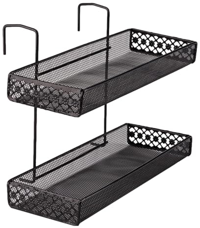 KONTONTY Mehrlagiges Hängeregal Aus Kohlenstoffstahl 12.60X8.70X6.30 Zoll Für Balkonpflanzen Blumentopfhalter Fensterbank Pflanzenregal Zur Dekoration Und Ordnung
