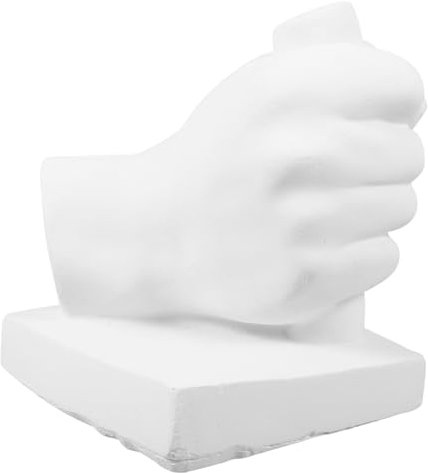 DOITOOL Scultura Mano in Gesso per Disegno e Pratica Schizzo Artigianale per Decorazione Statua da Tavolo per Esercitarsi lo Schizzo