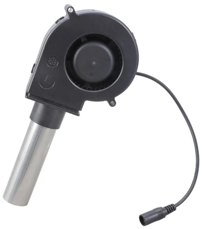 MALSSE Ventilador de aire centrífugo de alto rendimiento de 97 mm para barbacoa, 12 V, para arrancador de carbón y chimeneas