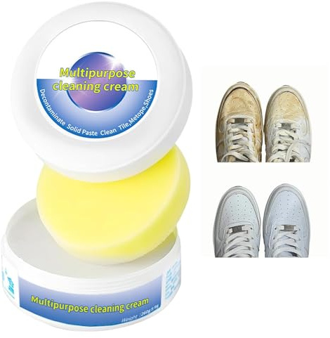 Shoe Cleaner, 2025 New Multi-functional Cleaning and Stain Removal Cream, Shoe Whitener for Trainers, Shoes Decontaminate Solid Paste (1)