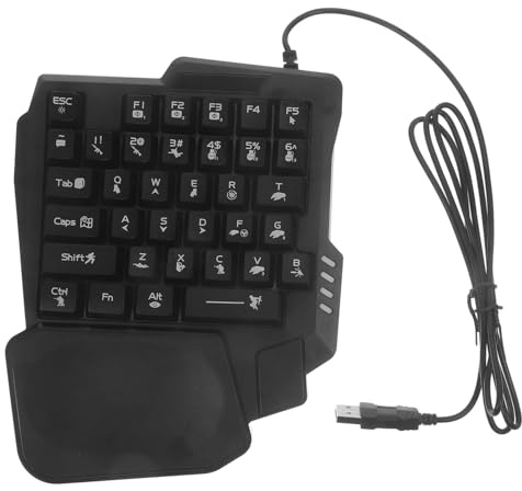 GALPADA Clavier de Jeu Vidéo K1 35 Touches, Abs, Rétroéclairé | Format Compact, Noir, Usage Maison et Dortoir, Opération Précise pour Jeunes Joueurs