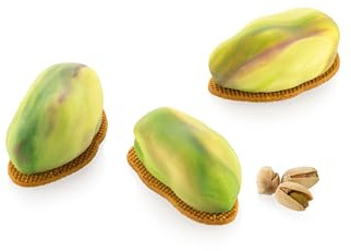 silikomart Molde de silicona Mignon Pistacho, 30 accesorios profesionales para cocina y pastelería con cortador ABS, 12 cavidades de 30 ml