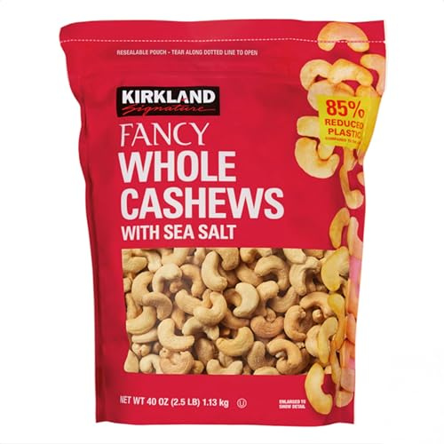Kirkland Signature Whole Fancy Cashews, 1.13 Kilogram (2.5 Pound)