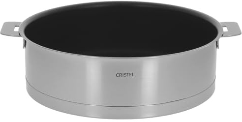 CRISTEL - S28QLE - Sauteuse inox 28cm - anti-adhérent Exceliss+ - sans poignée amovible - Collection Strate
