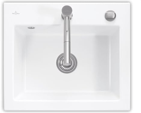 Villeroy & Boch Subway 60 S Weiß (alpin) Keramik-Spüle Auflagespüle Küchenbecken