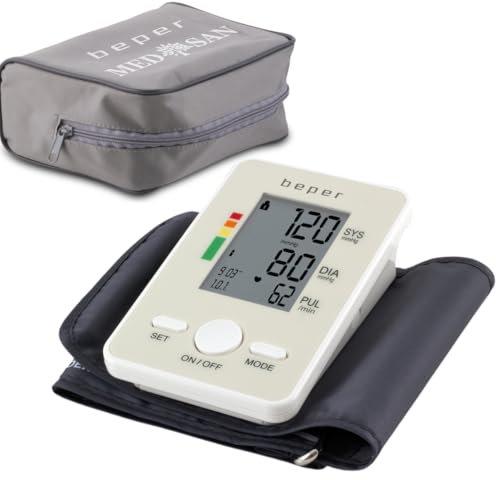 BEPER 40.120 Misuratore Di Pressione Digitale Da Braccio, Sfigmomanometro da Braccio Pressione Arteriosa, Grande Schermo LCD, Valori sistolici, diastolici e pulsazioni irregolari