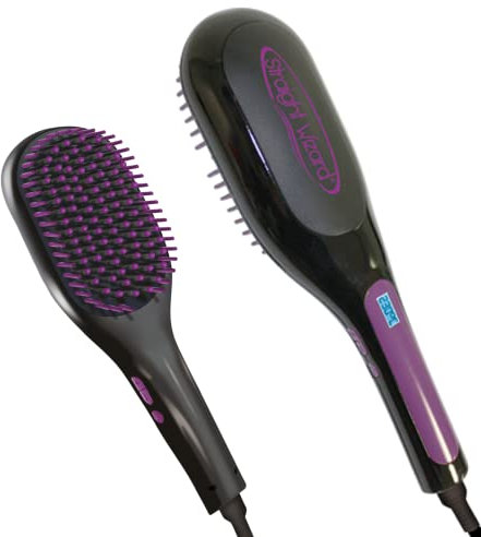 Straight Wizard Original Comme vu à la TV Brosse Lissante Thérmique en Céramique, Brosse Électrique sans Frisottis – Lisseur avec Plaque, Brosse à Air Chaud 2 en 1