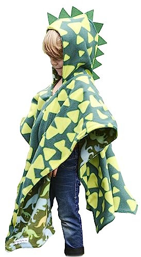 Birdy Boutique - Poncho para asiento de coche para niños, manta cálida reversible con capucha, seguro de usar sobre cinturones de seguridad, Verde, talla única