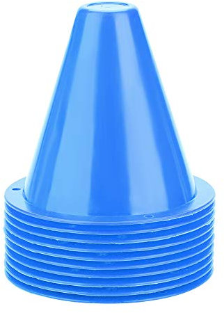 Fußballkegel, 10 Stück 8cm Fußballtraining Kegel Kunststoff Barrieren Markierung Fußballverkehrshütchen für Training, Sport, Teamübungen, Familie