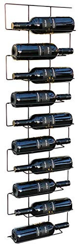 DanDiBo Weinregal Metall Schwarz Wand Schmal 96136 Flaschenregal Flaschenständer Flaschenhalter