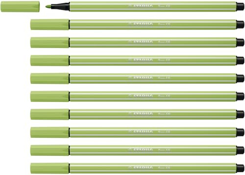 STABILO - Premium-Filzstift - Pen 68 | 10er Pack, pistazie