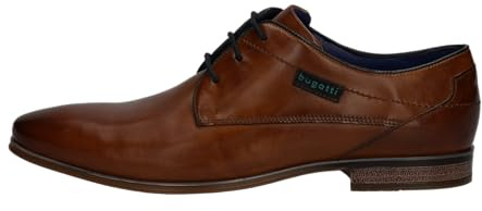 bugatti Herren Businessschuhe, Männer Business Schnürer,Anzugschuhe,Derby schnürung,Office,büro,Freizeit,Schnuerschuhe,Cognac (6300),45 EU / 10 UK