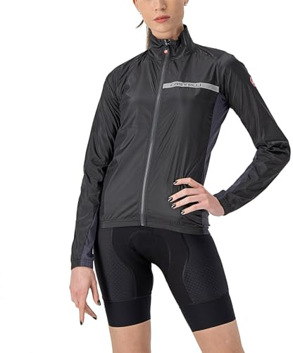 Castelli Damen Squadra Stretch W Jacket, Hell Schwarz/dunkelgrau, S EU