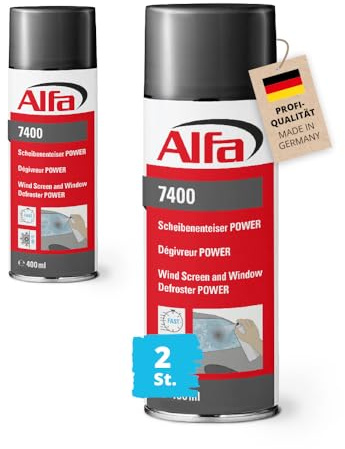 Alfa 2X 400 ml Scheibenenteiser Spray – Profi Auto Entfroster (0,8 l) | Profi-Qualität - Eisfrei Spray bis -20°C für Autoscheiben, Türschloss & Dichtungen -Verhindert Wiedervereisung