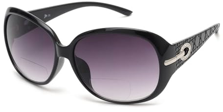 JM Klassisch Bifokale Lese Sonnenbrille für Damen Jahrgang Lesebrille Draussen