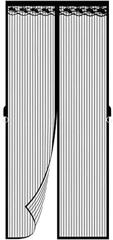 Timizi Moustiquaire Porte Fenetre AimantéE 170x240cm, sans Percer Rideau de Porte Fixation Aimantée, pour Couloirs Portes Patio. - Noir