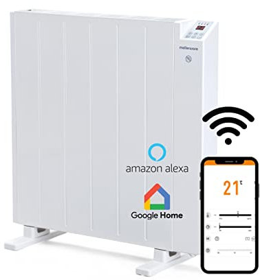 Mellerware - Emisor Térmico Bajo Consumo Comfy! 1200W WIFI | Programable 3 Modos +Temp. Ajustable + Función Ventana Abierta | Temporizador | Radiador Eléctrico 20m2| Google Home Alexa |Medium