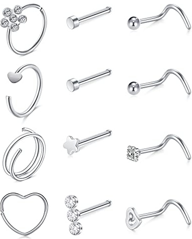 VF VFUN 20g Näsa Piercing Piercing För Kvinnor Män Låg Känslighet Piercing Näsa Tragus Cartilage Helix Öra